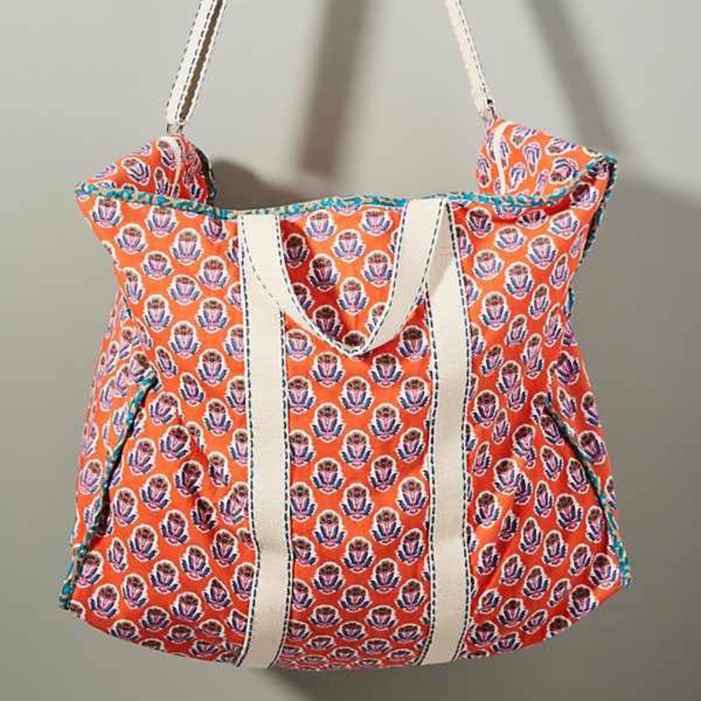 Anthropologie Rana printed weekender tote bag